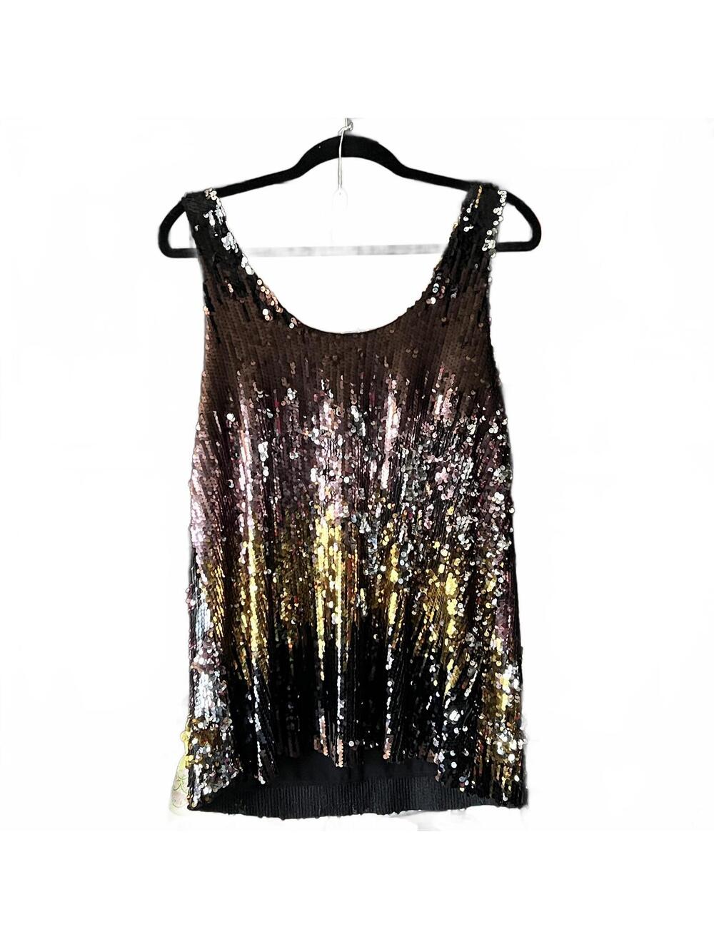 Zara Collection Multi Color Sparkle Sequin Dress - Large